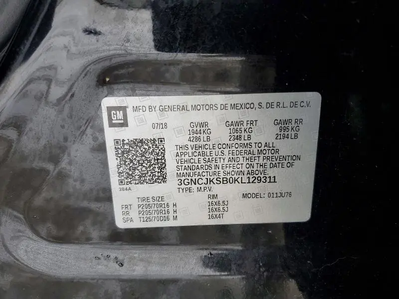 2019 CHEVROLET TRAX LS  