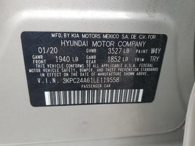 2020 HYUNDAI ACCENT SE  
