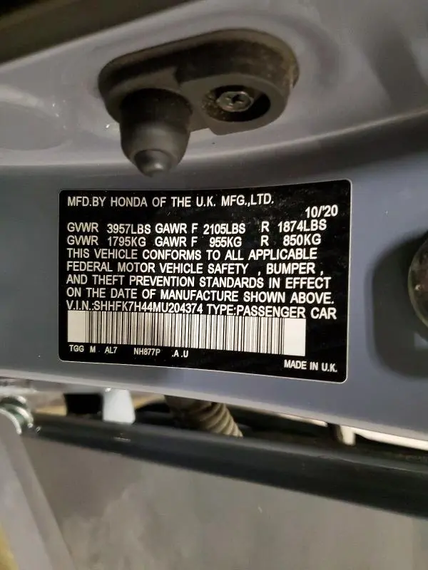 2021 HONDA CIVIC SPORT  