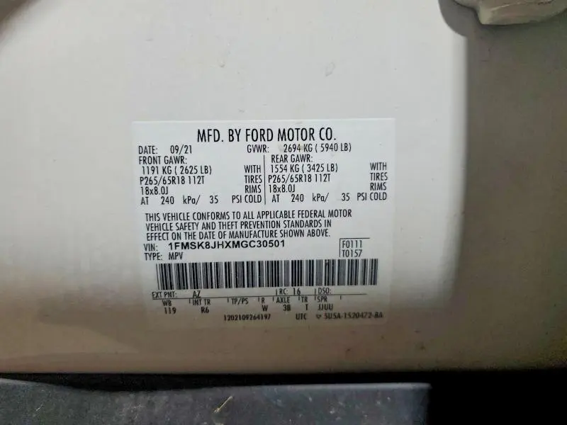 2021 FORD EXPLORER TIMBERLINE  