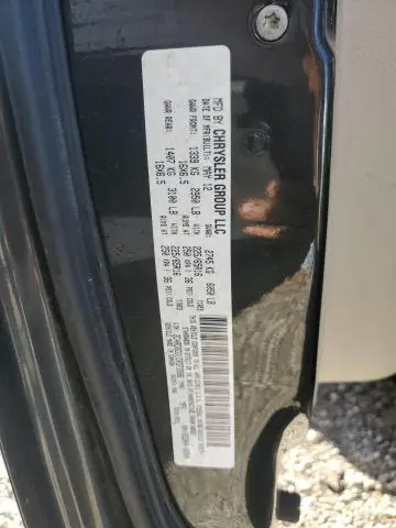 2012 DODGE GRAND CARAVAN SXT  