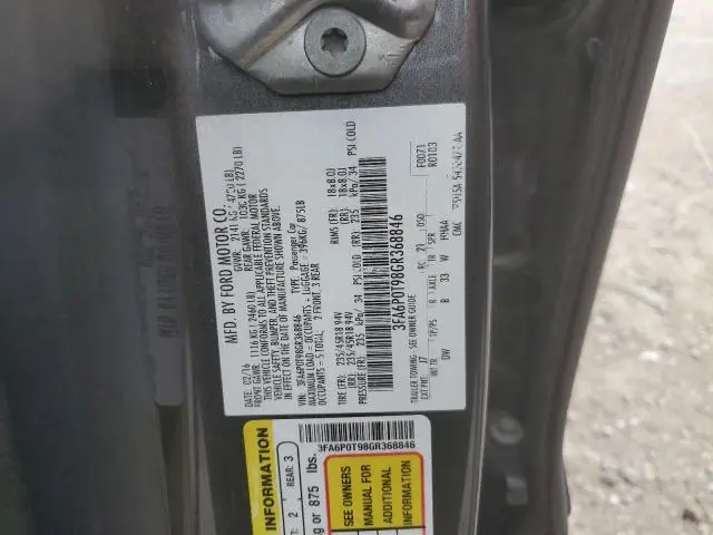 2016 FORD FUSION SE  