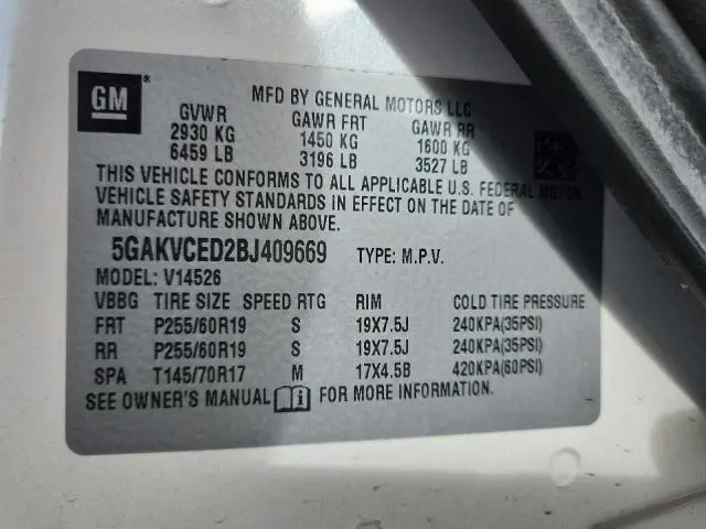 2011 BUICK ENCLAVE CXL  