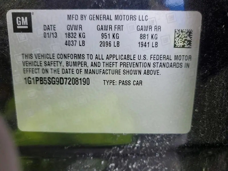 2013 CHEVROLET CRUZE LS  