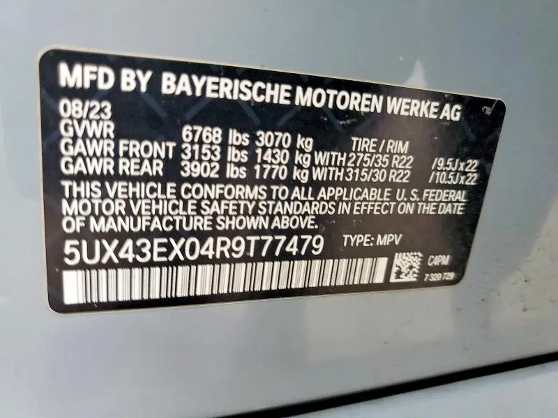 2024 BMW X6 M60I  