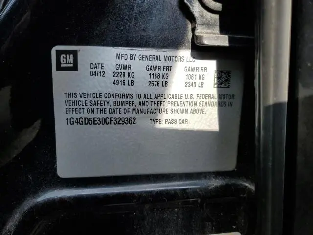 2012 BUICK LACROSSE PREMIUM  