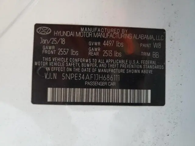 2018 HYUNDAI SONATA SPORT  