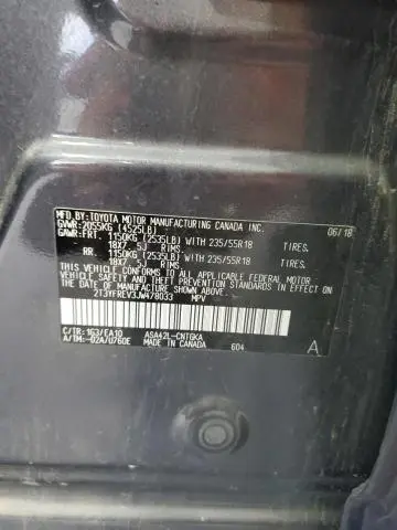 2018 TOYOTA RAV4 LIMITED  