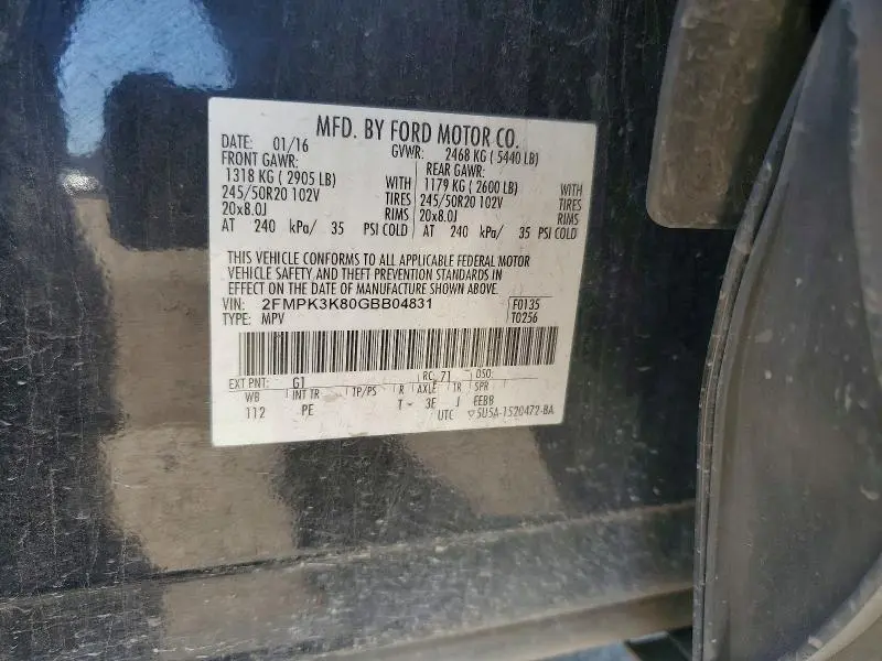 2016 FORD EDGE TITANIUM  