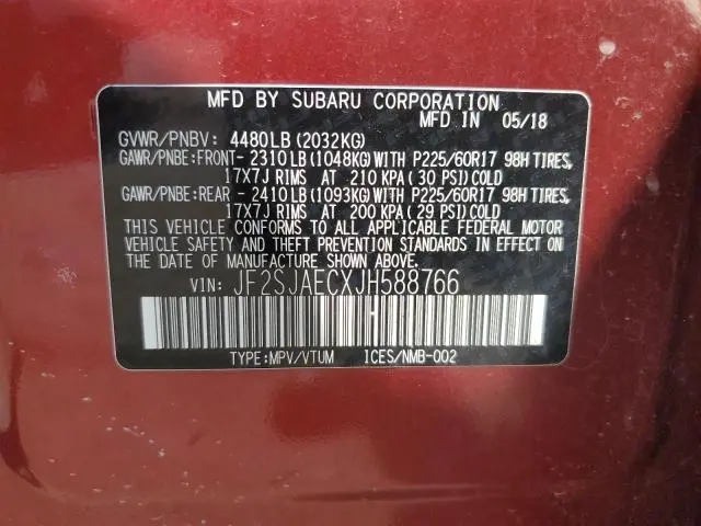 2018 SUBARU FORESTER 2.5I PREMIUM  