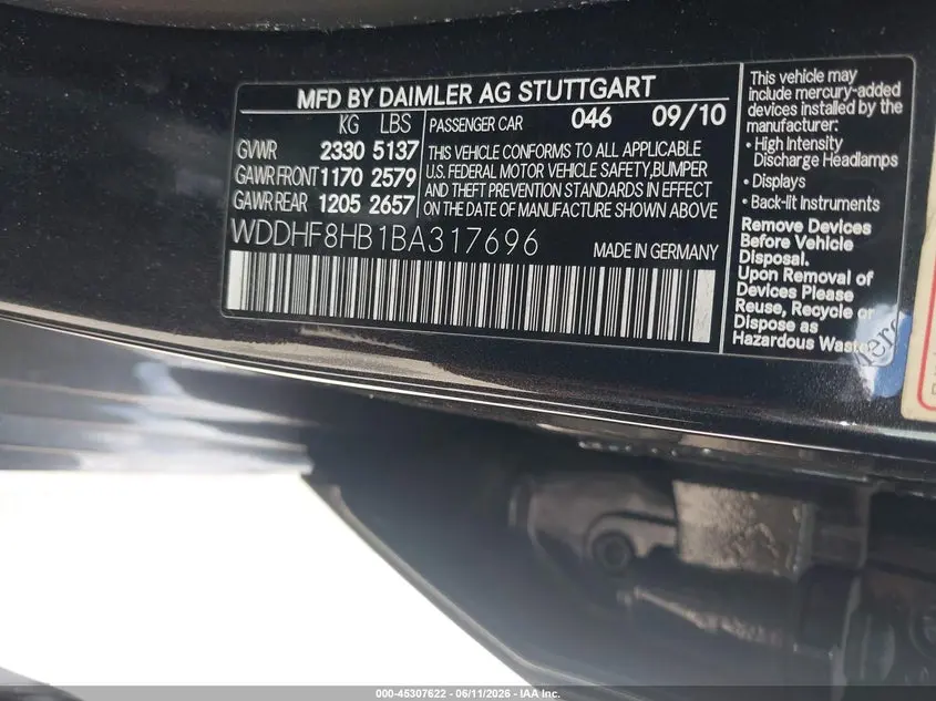 2011 MERCEDES-BENZ E 350 4MATIC