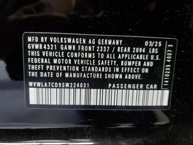 2025 VOLKSWAGEN GTI S