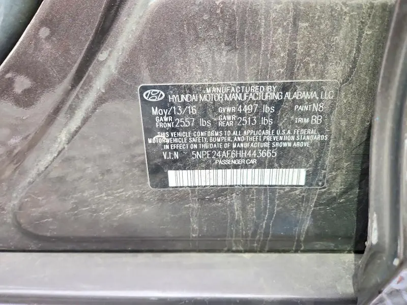 2017 HYUNDAI SONATA SE  