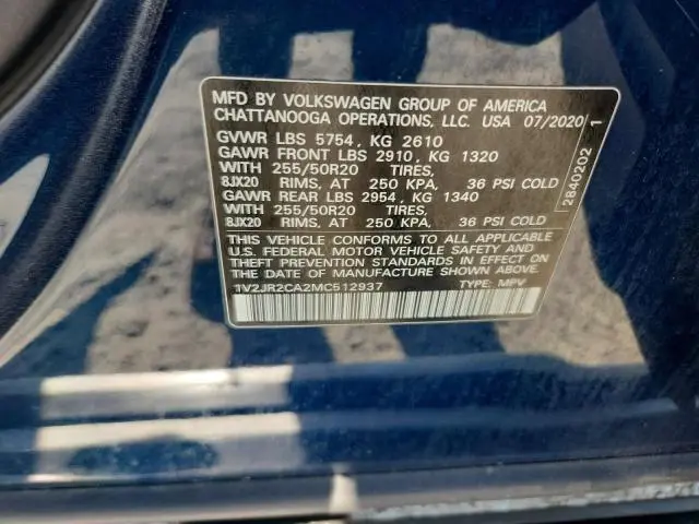 2021 VOLKSWAGEN ATLAS SE