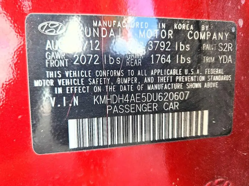 2013 HYUNDAI ELANTRA GLS  