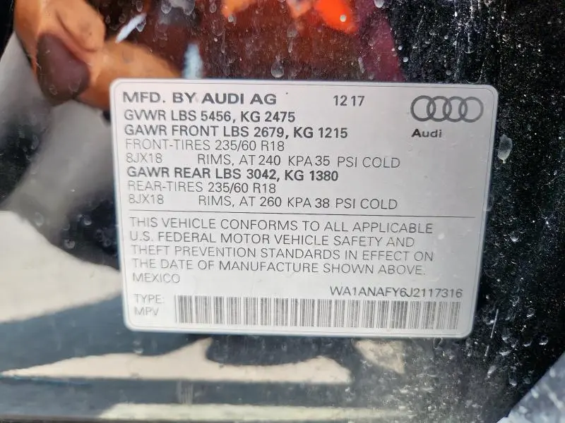 2018 AUDI Q5 PREMIUM  