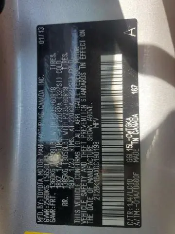 2013 LEXUS RX 350 BASE  