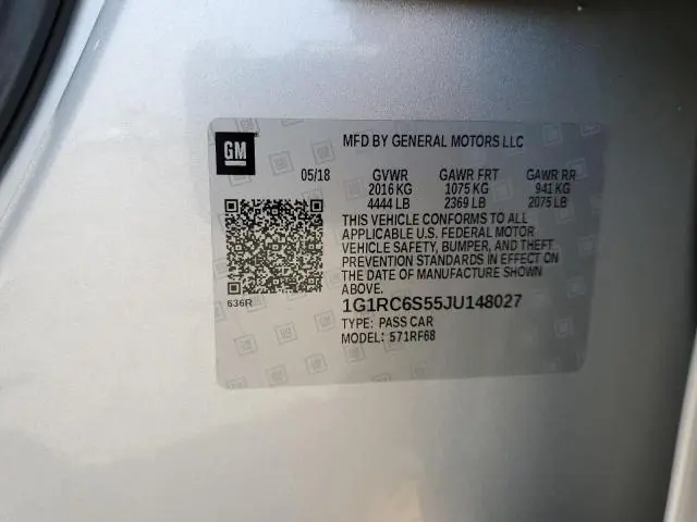 2018 CHEVROLET VOLT LT  