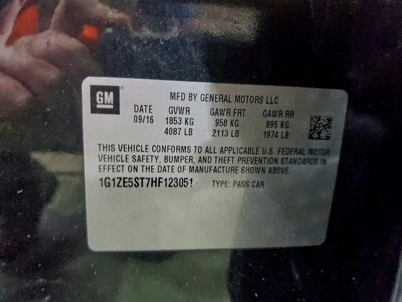 2017 CHEVROLET MALIBU LT  