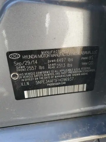 2015 HYUNDAI SONATA SPORT  