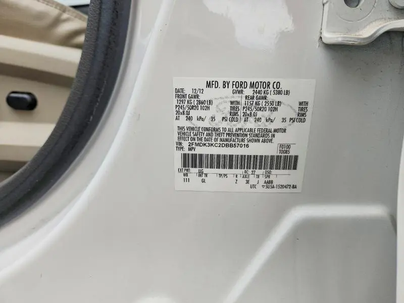 2013 FORD EDGE LIMITED  