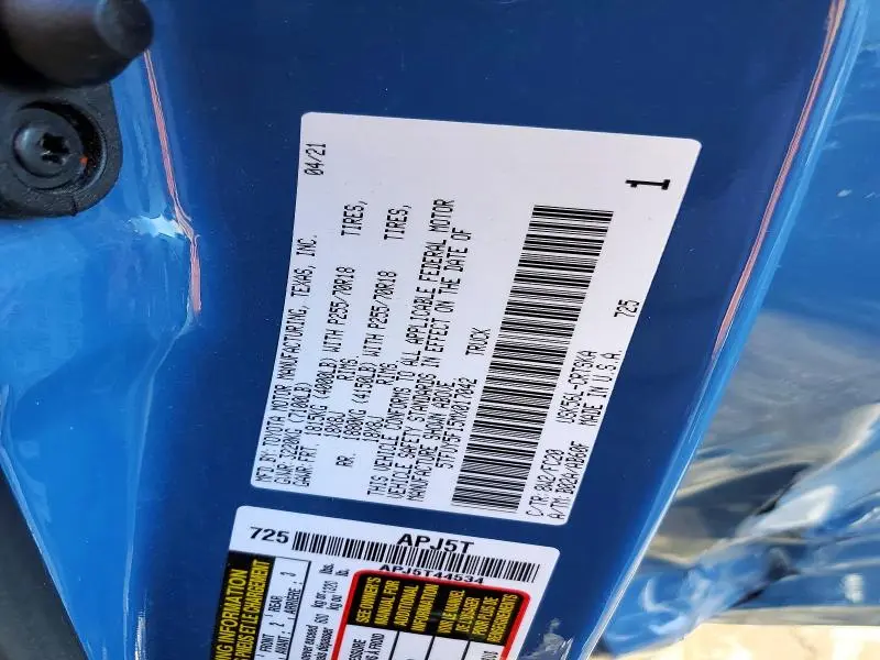 2021 TOYOTA TUNDRA DOUBLE CAB SR  