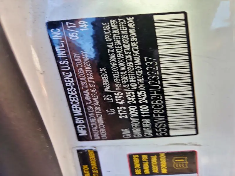 2017 MERCEDES-BENZ C 63 AMG  