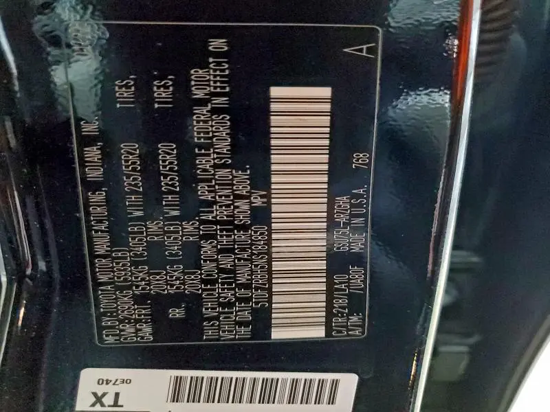 2022 TOYOTA HIGHLANDER PLATINUM  