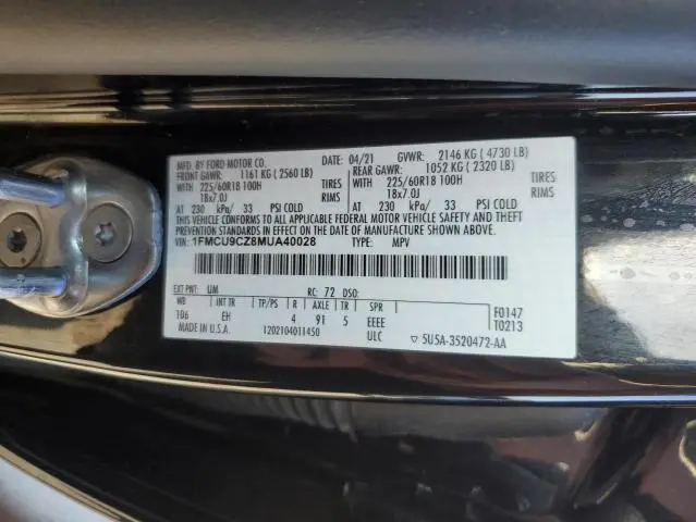 2021 FORD ESCAPE SEL