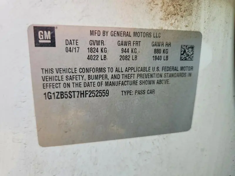 2017 CHEVROLET MALIBU LS  