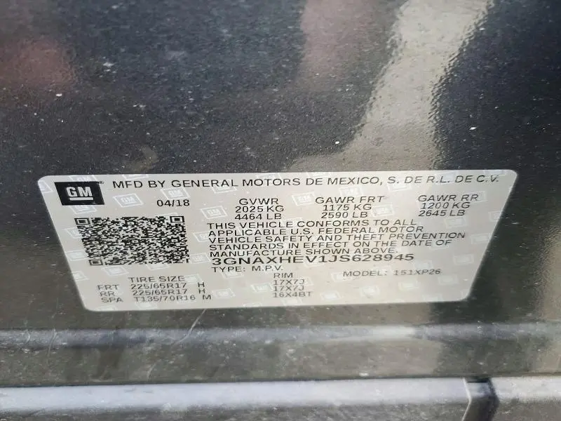 2018 CHEVROLET EQUINOX LS  