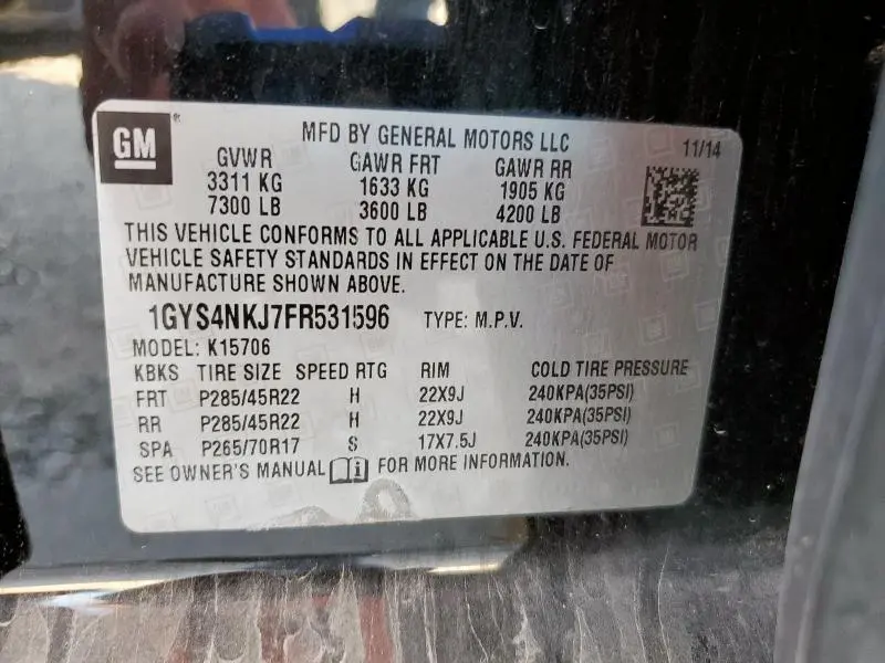 2015 CADILLAC ESCALADE PREMIUM  