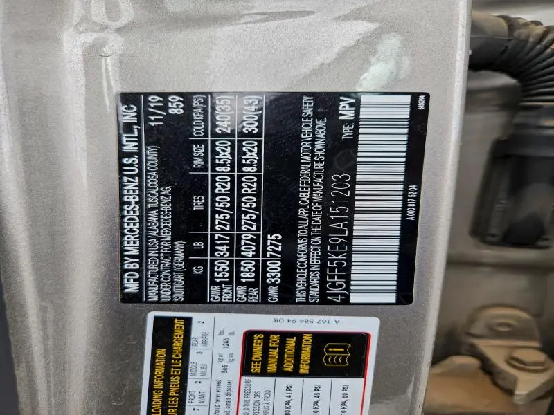 2020 MERCEDES-BENZ GLS 450 4MATIC  