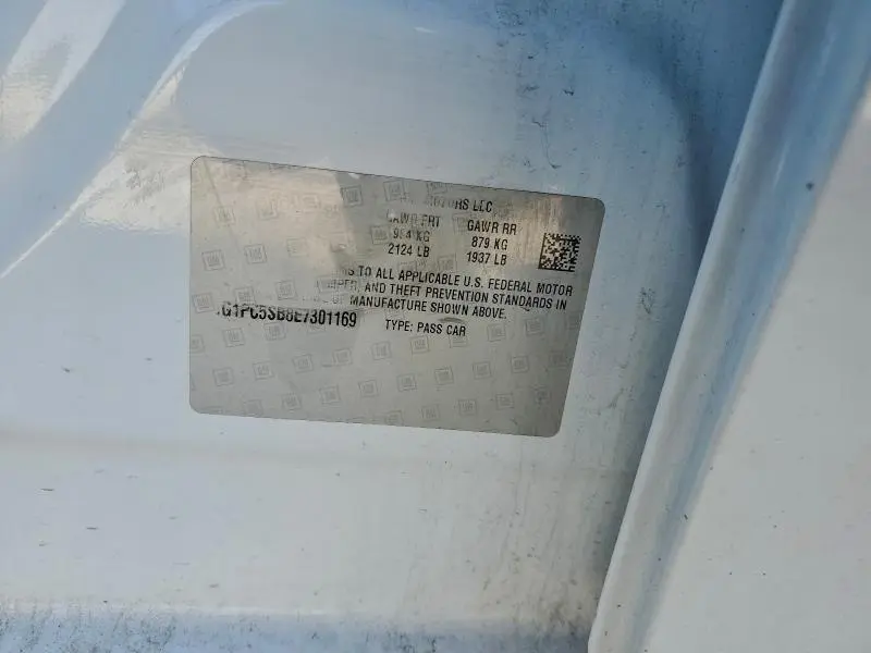 2014 CHEVROLET CRUZE LT  