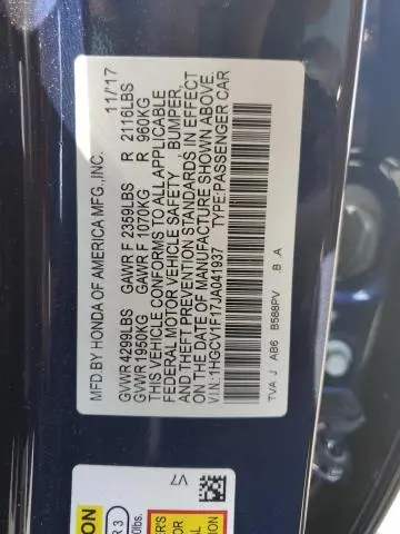 2018 HONDA ACCORD LX  