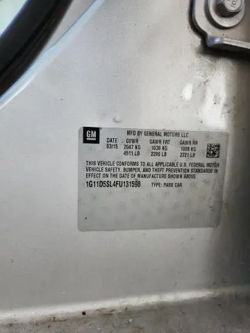 2015 CHEVROLET MALIBU 2LT