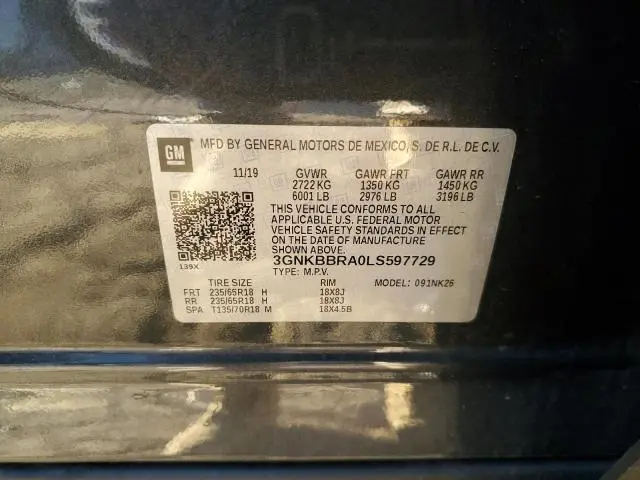 2020 CHEVROLET BLAZER 1LT  