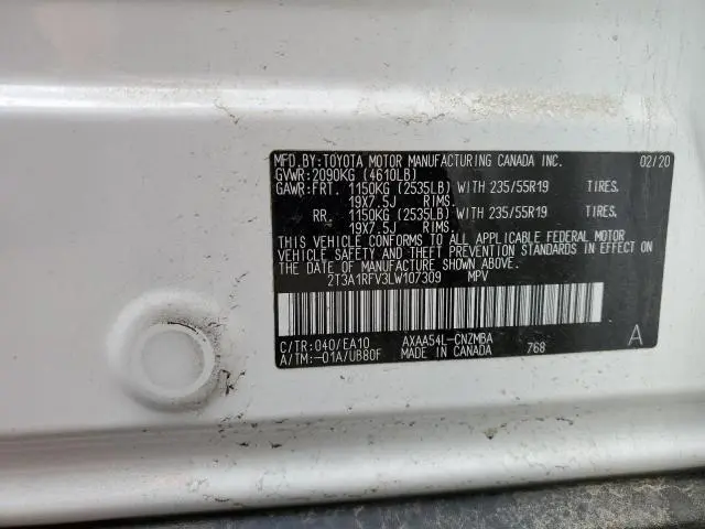 2020 TOYOTA RAV4 XLE PREMIUM