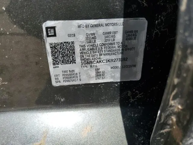 2019 CHEVROLET TAHOE C1500 LS  