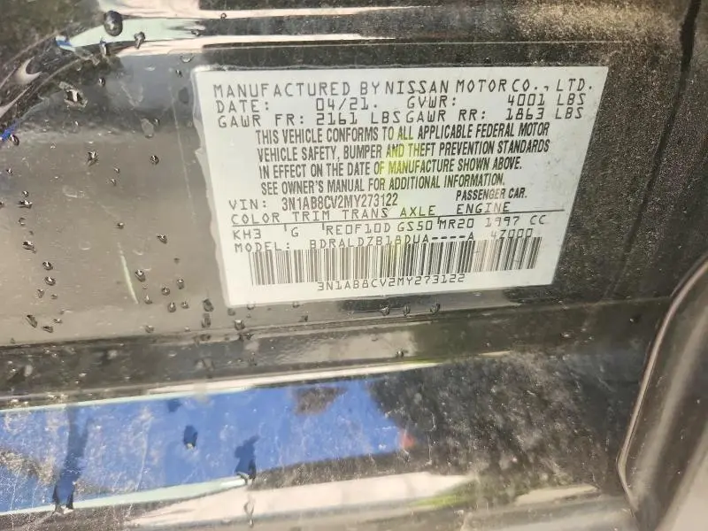 2021 NISSAN SENTRA SV  