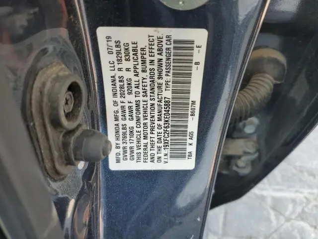 2019 HONDA CIVIC LX  