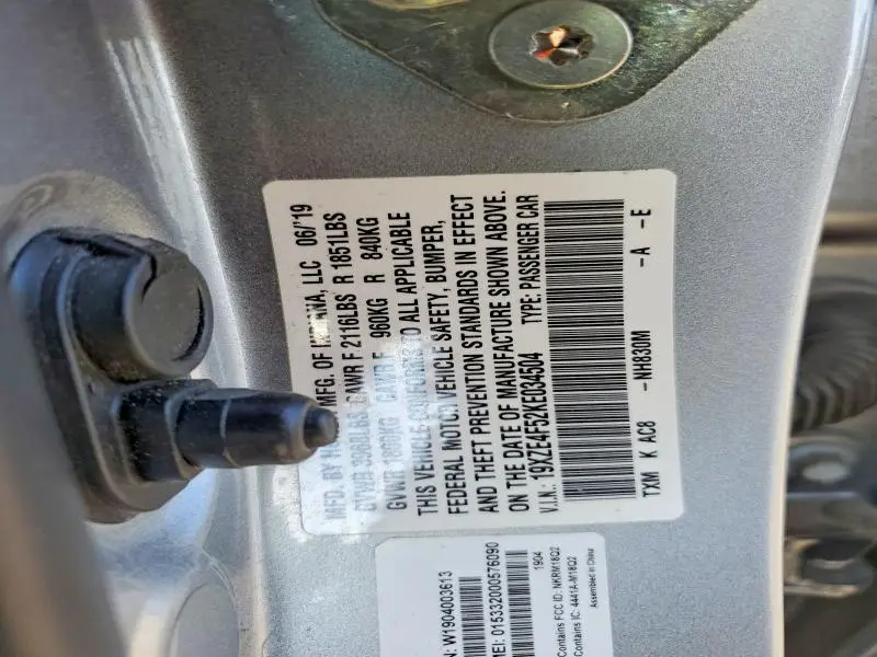 2019 HONDA INSIGHT EX  