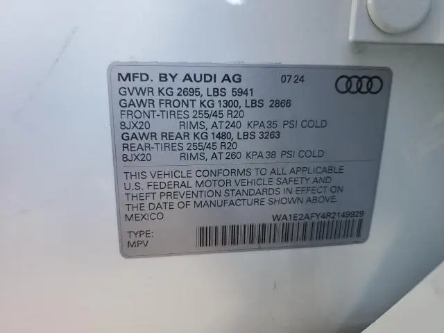 2024 AUDI Q5 E PREMIUM PLUS 55