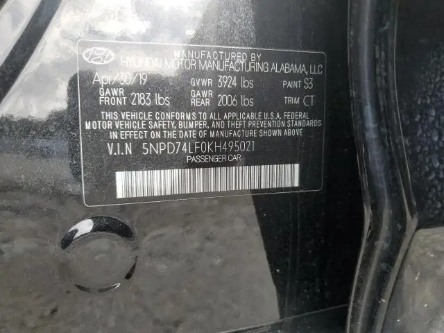 2019 HYUNDAI ELANTRA SE