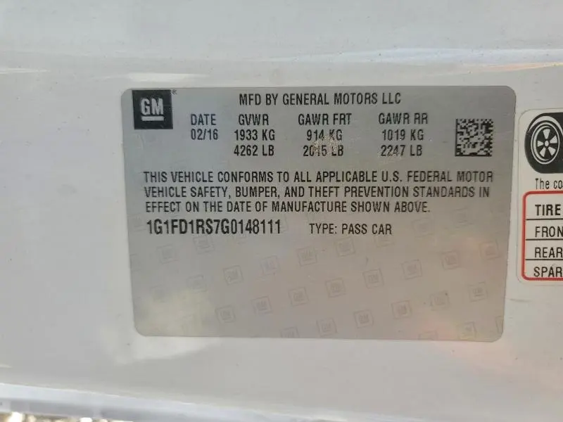 2016 CHEVROLET CAMARO LT  