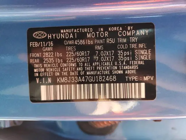 2016 HYUNDAI TUCSON LIMITED  