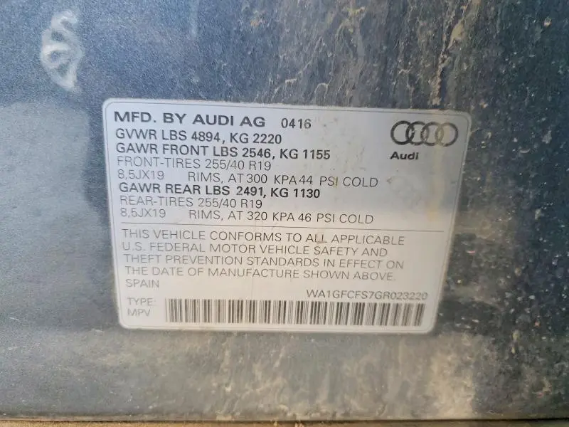 2016 AUDI Q3 PRESTIGE  