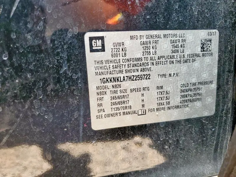 2017 GMC ACADIA SLE  