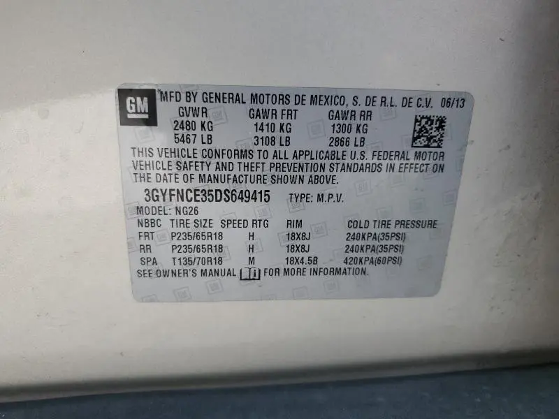 2013 CADILLAC SRX LUXURY COLLECTION  