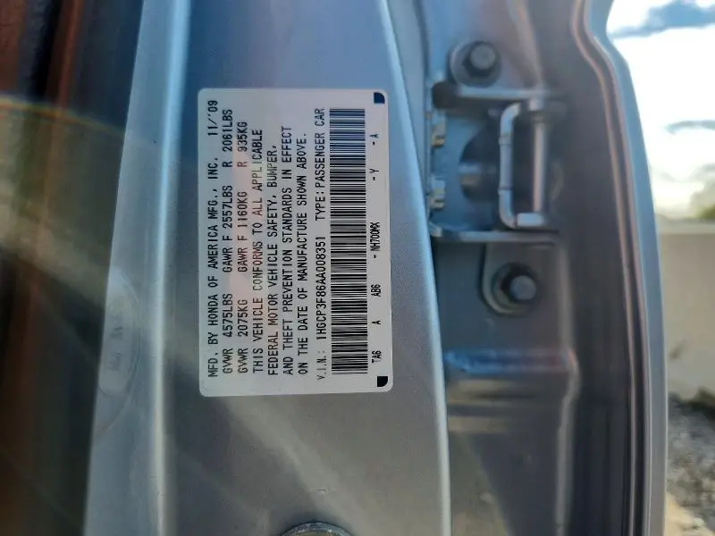 2010 HONDA ACCORD EXL  